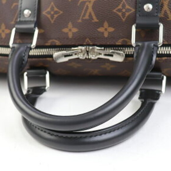 Louis Vuitton Keepall Bandouliere Monogram Macassar Brown bag black LV - Picture 10 of 15